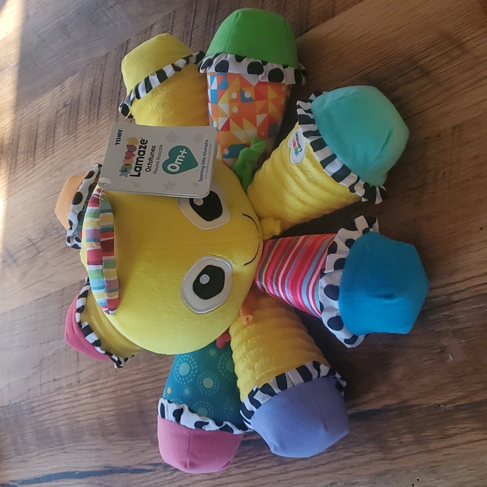 Lamaze x TOMY Octotunes Musical Octopus 12" Yellow Plush Baby Toy Sensory Fun